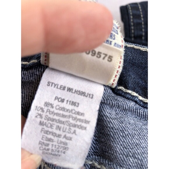 True Religion Skinny Rainbow Stitch Jeans Flap Pocket Size 28 Made In USA - Picture 11 of 12